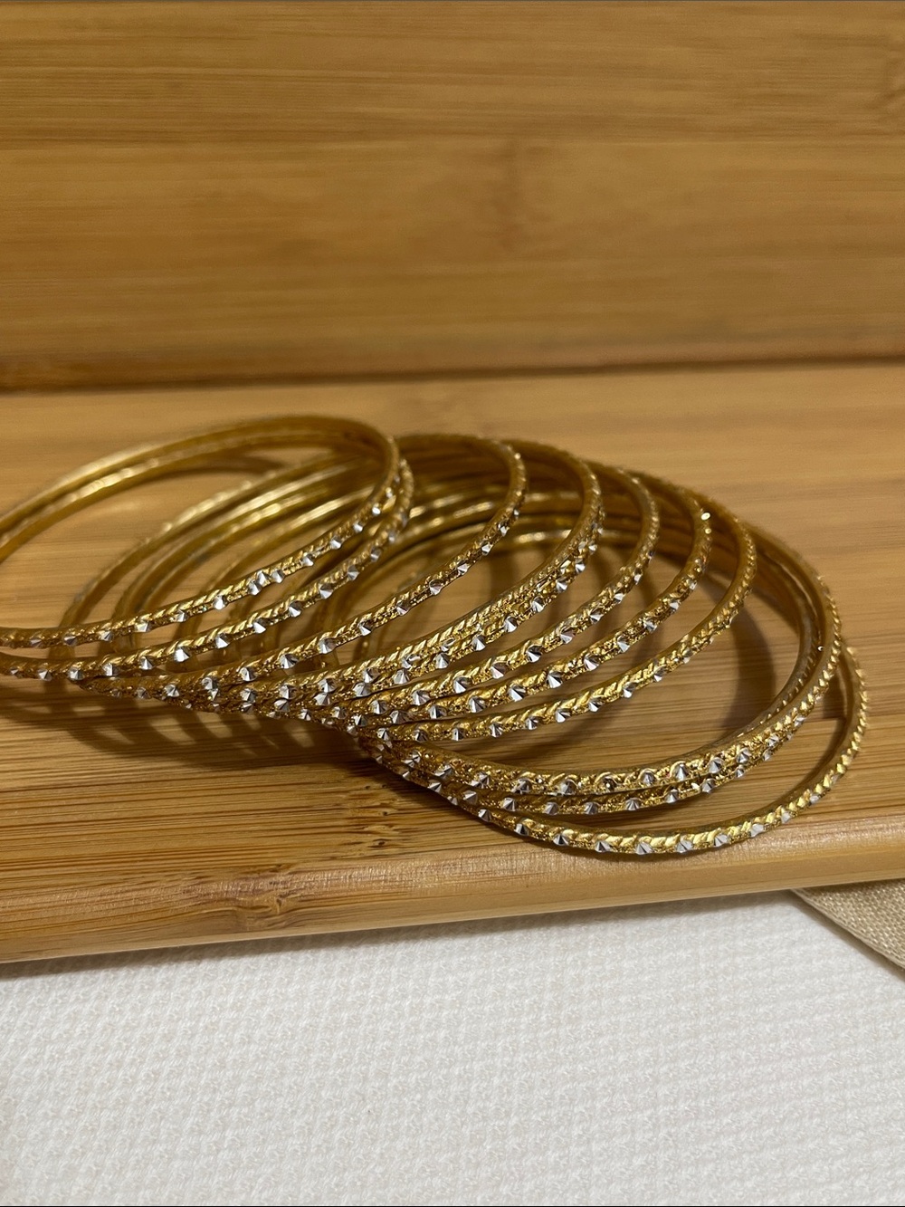 Gold tone Bangle Bracelet Set - Women Jewelry